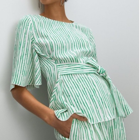 Babaton Tops - Babaton Britannic Blouse‎ in white/beach grass